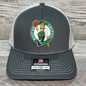 Boston Celtics 3D Snapback Trucker Hat- Charcoal/ White